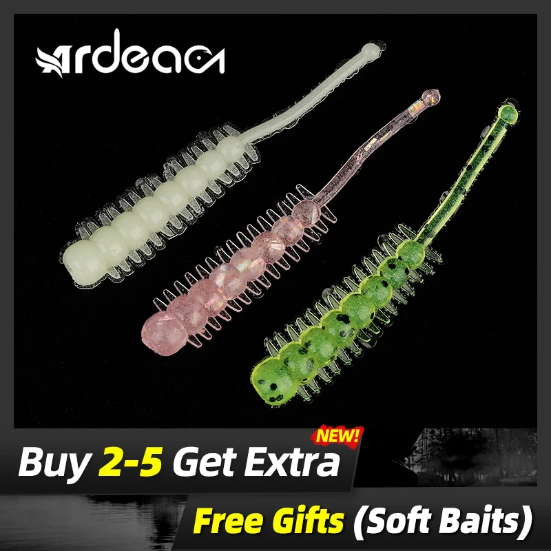 

Ardea Soft Lures Silicone Bait 39mm 0.2g Swimbait Artificial Wobblers Worm Rotate Jigging Baitfishing Fishing Tackle