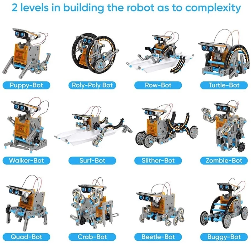 12 In1 Solar Robot Building Kits Science Intellectual Development DIY Student Physics Experiment Assembled Toys for Children | Игрушки и