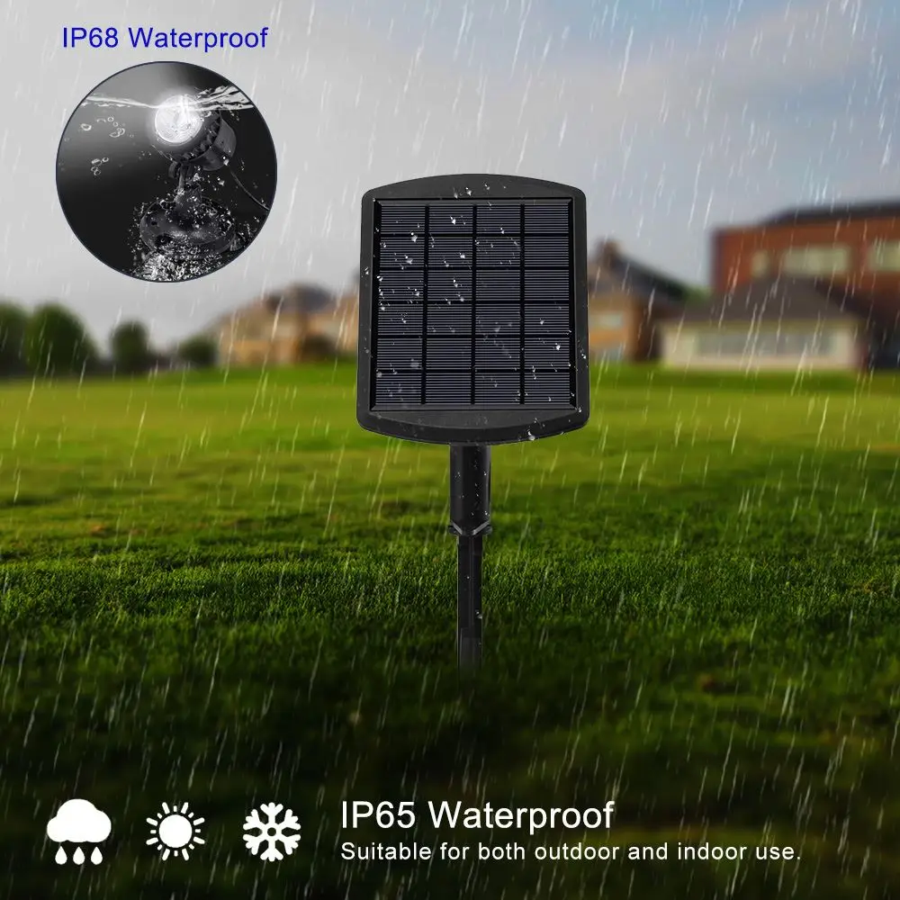 Светодиодный подводный светильник солнечный пруд точечный IP68 водонепроницаемый