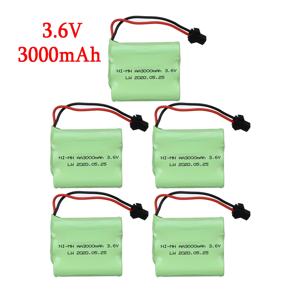 

Никель-металлогидридный Аккумулятор AA, 3,6 В, 3000 мАч, модель M, 3,6 В, перезаряжаемый никель-металлогидридный аккумулятор SM Plug Для радиоуправляе...