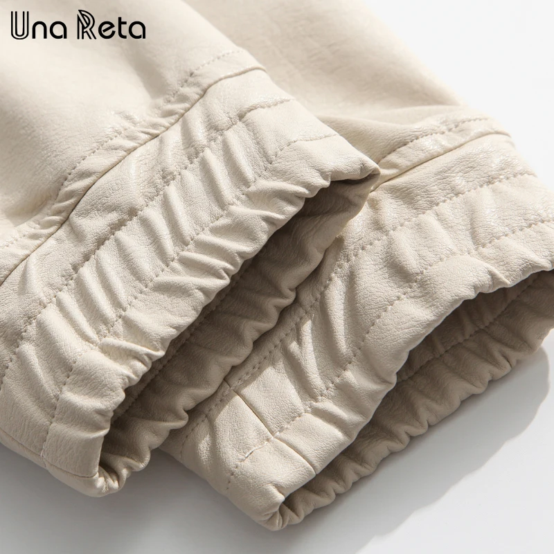 

Una Reta Pu Leather Men Jacket New Autumn Men Clothing Pu Leather Jacket Men Plus Size Hip Hop Couple Pullover Jacket