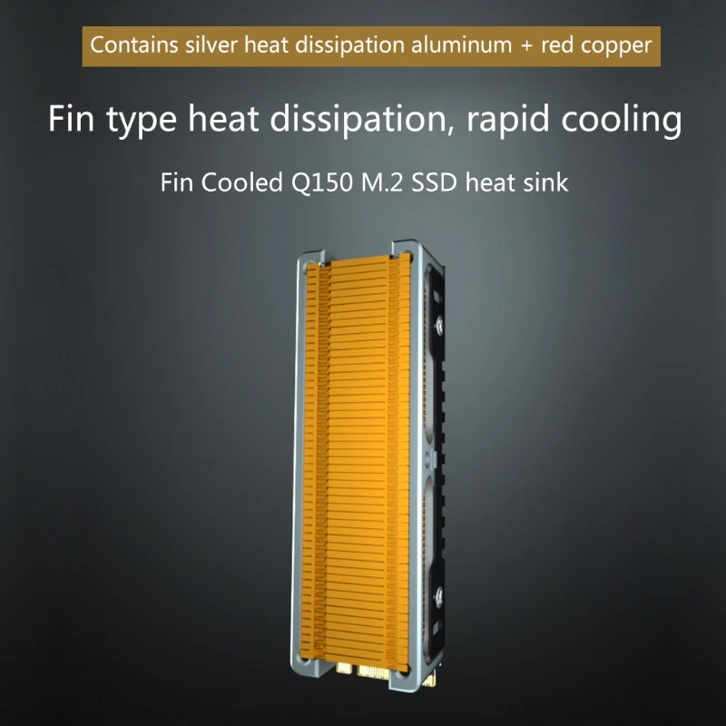 Tubo de disipación de calor de cobre M.2 SSD, conductividad térmica, radiador de aleta de latón, disipador térmico de cobre, 24BB