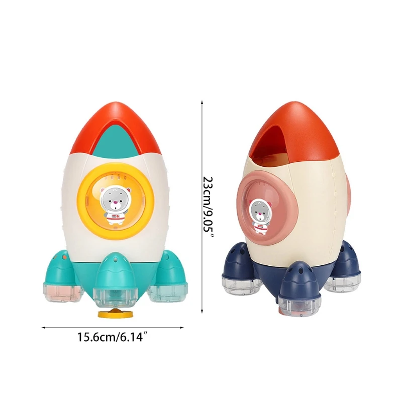 

Kids Bath Toy Space Rocket Spray Water for Boys Girls Fun Bath Time Tub K3NE