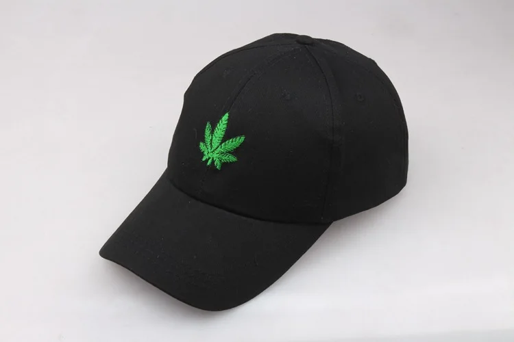 Новая мода вышивка кленовый лист белая кепка хлопок Swag Snapback Головные уборы для мужчин и женщин хип-хоп облегающая бейсболка s подарок