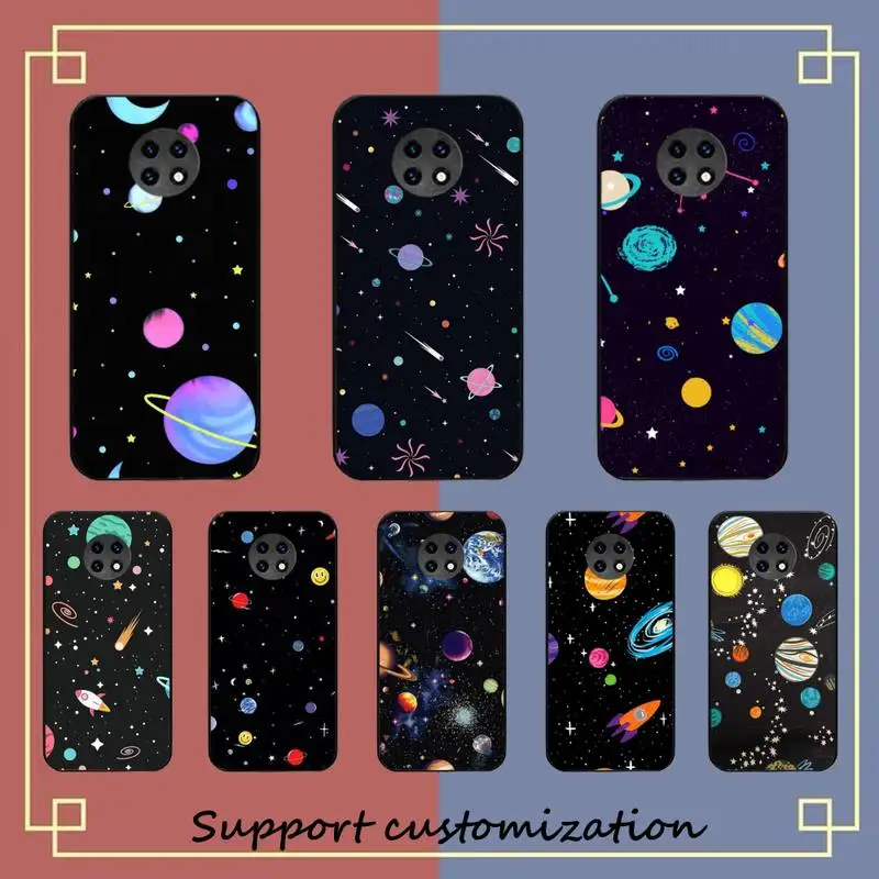 

Starry sky cartoon Phone Case For Xiaomi Redmi Note 8A 7 5 Note 8pro 8T 9Pro Coque for note 6pro