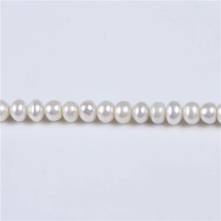 

Wholesale cheap price 8-9mm Button flat shape Loose Fresh Water Pearl Beads