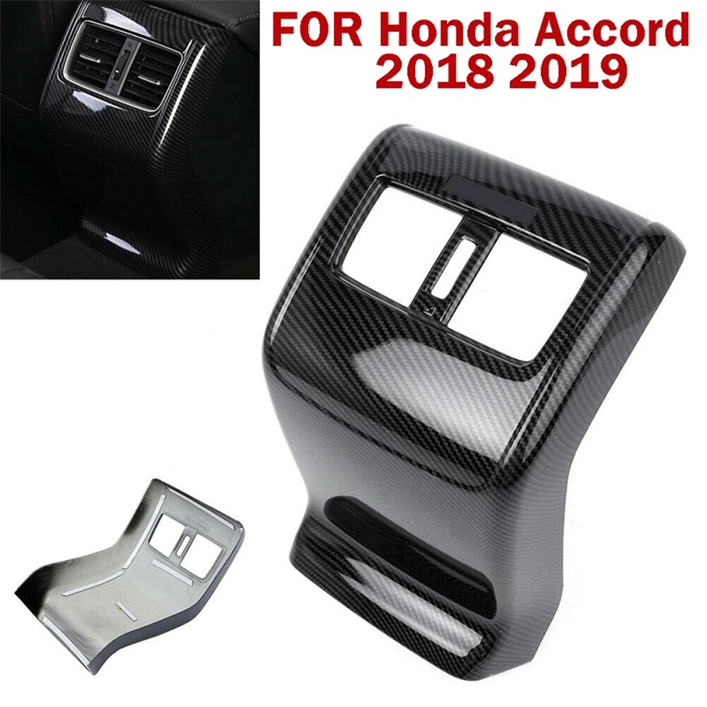 

Автомобильный подлокотник, ящик для вентиляционного отверстия салона, карбоновая накладка, подходит для Honda Accord 2018 2019