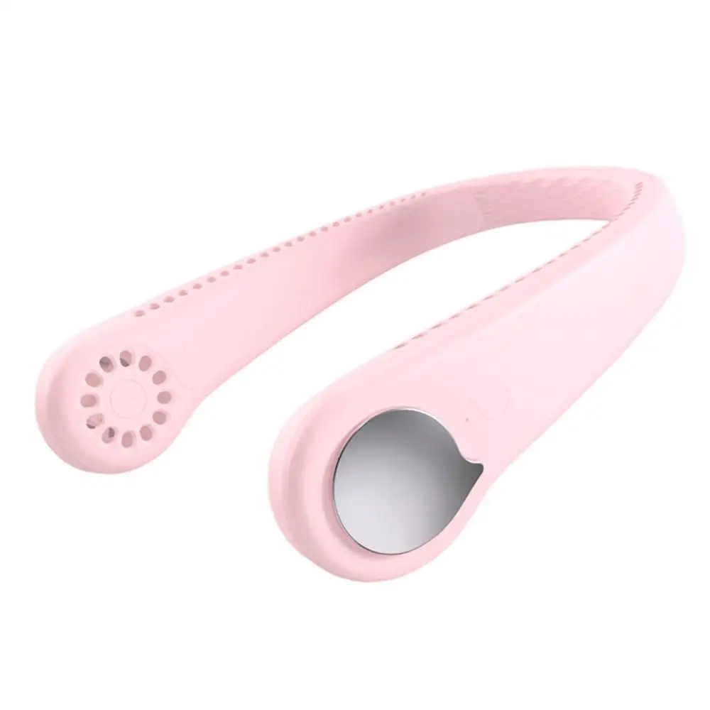 

Hot Sale Air Cooling Neck Fan Bladeless Hanging Neck Fan Summer Air Cooler Outdoor Sport Mini USB Rechargeable Neckband Fans