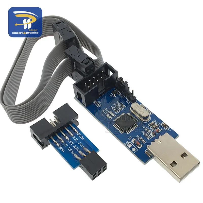 1set LC-01 1 комплект 10Pin до 6 Pin плата адаптера+ USBASP USBISP AVR программист USB ATMEGA8 ATMEGA128 ATtiny/CAN/PWM 10Pin модуль провода DIY - Цвет: 1set