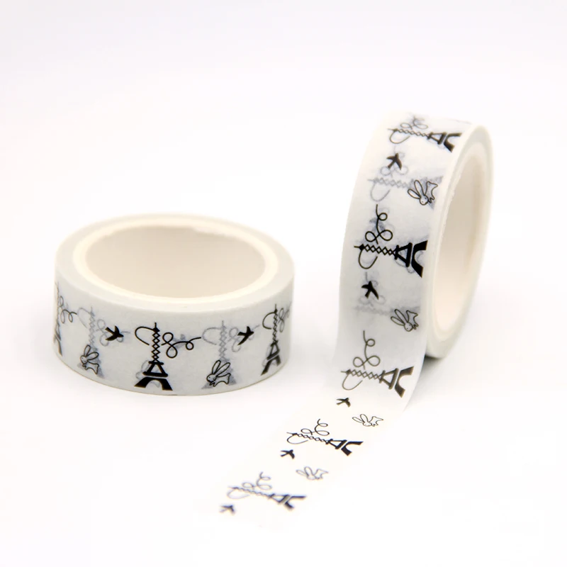 

10pcs/lot 15MM*5M Eiffel Tower Swallow Washi Tape Japanese Paper DIY Planner Masking Tape Decorative Stationery washi tape
