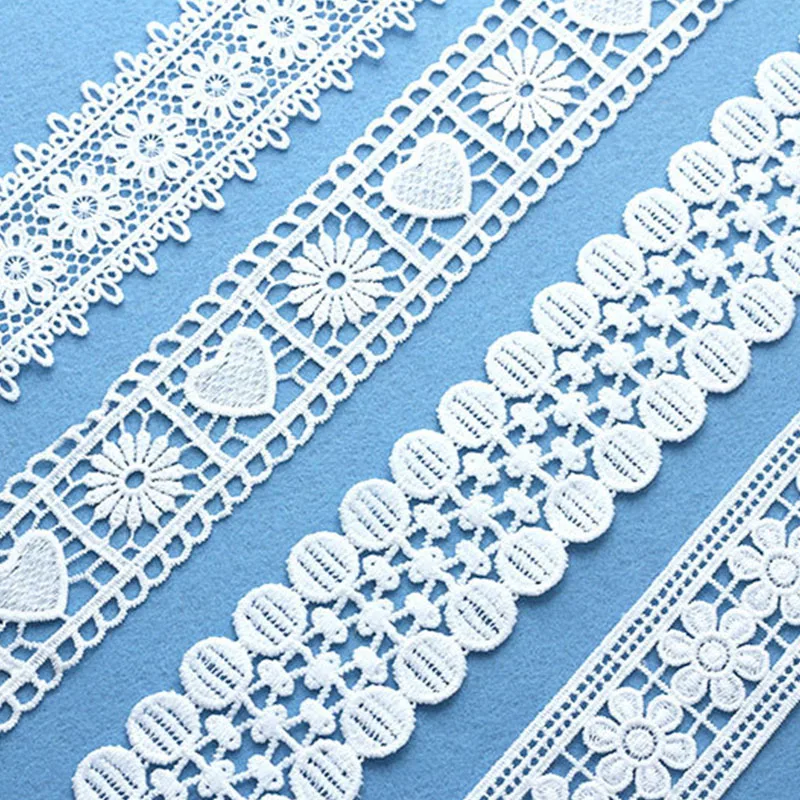 7 Yards Lace Ribbon Embroidered trimmings for sewing accessories Home Furnishing garment dress french style Decoration | Аксессуары для