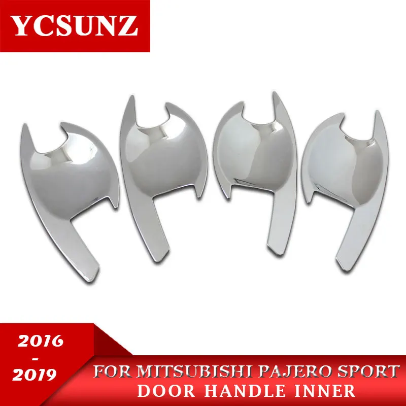 2016 2019 для Mitsubishi Pajero спортивные аксессуары Хромированные вставки дверных ручек