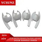 2016-2019 для Mitsubishi Pajero спортивные аксессуары Хромированные вставки для дверных ручек для Mitsubishi Montero Pajero Sport 2019 Ycsunz