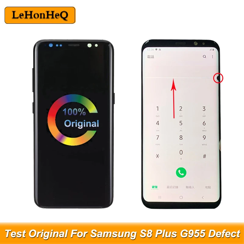 Original Display For Samsung Galaxy S8 Plus LCD Super AMOLED G950F G955F Defect With Line Burn Dots | Мобильные телефоны и