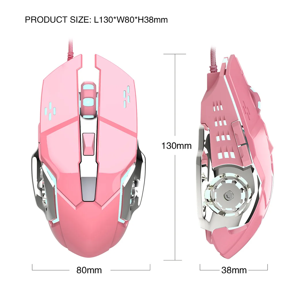 6 кнопок игровой дышащий светодиодный мыши с подсветкой жнец проводная USB