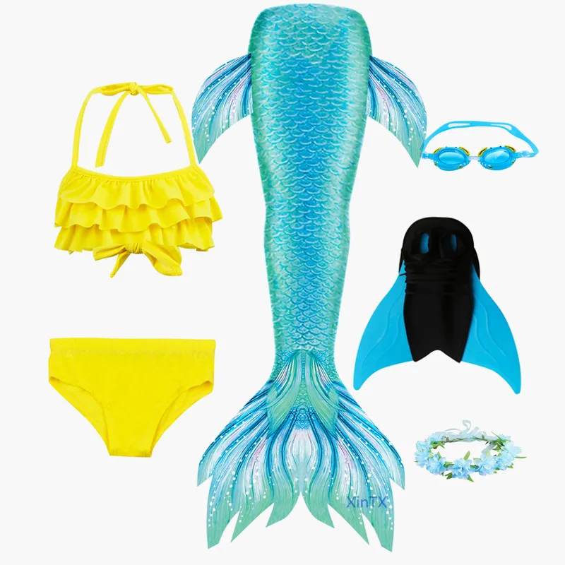 Новое поступление! Детский сказочный костюм русалки для детей хвост с плавником