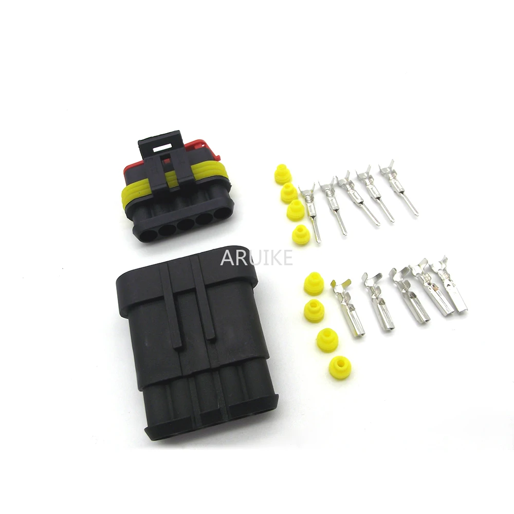 10 комплектов 5 контактный Водонепроницаемый Электрический быстроразъемный