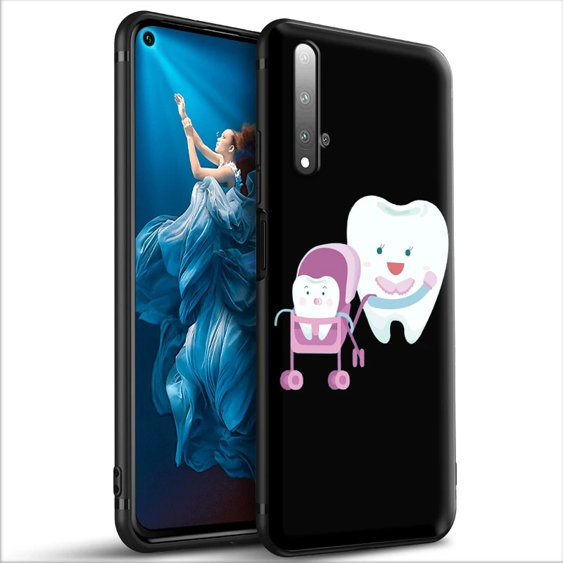 Милый силиконовый чехол с зубами для Huawei Honor V30 30 8 8A 8X 8C 9 9X 10 Note View 20 20S Pro Lite |