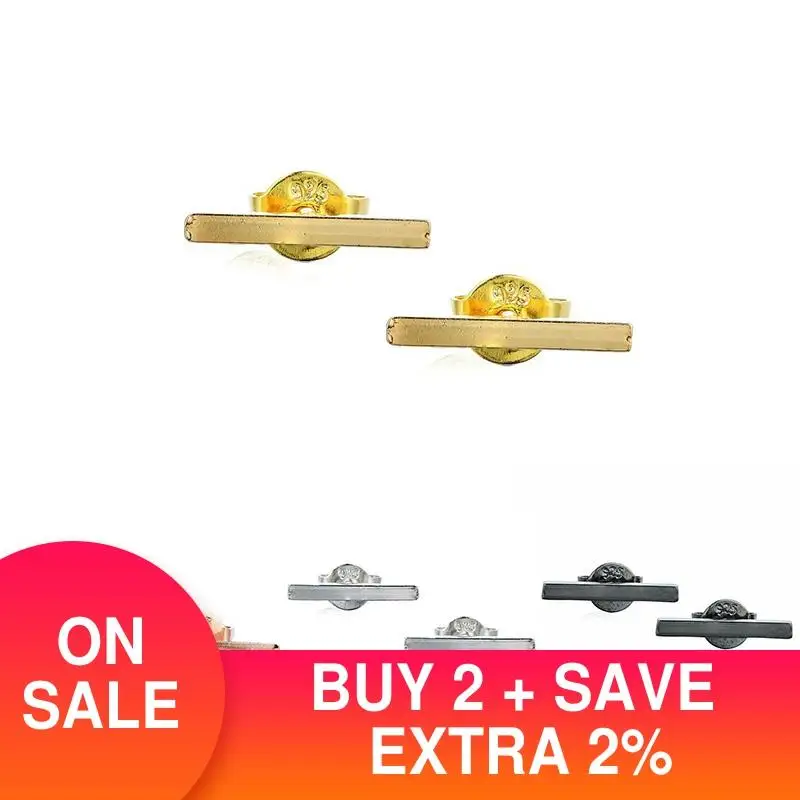 Женские серьги гвоздики в богемном стиле простые черные розовые золотые