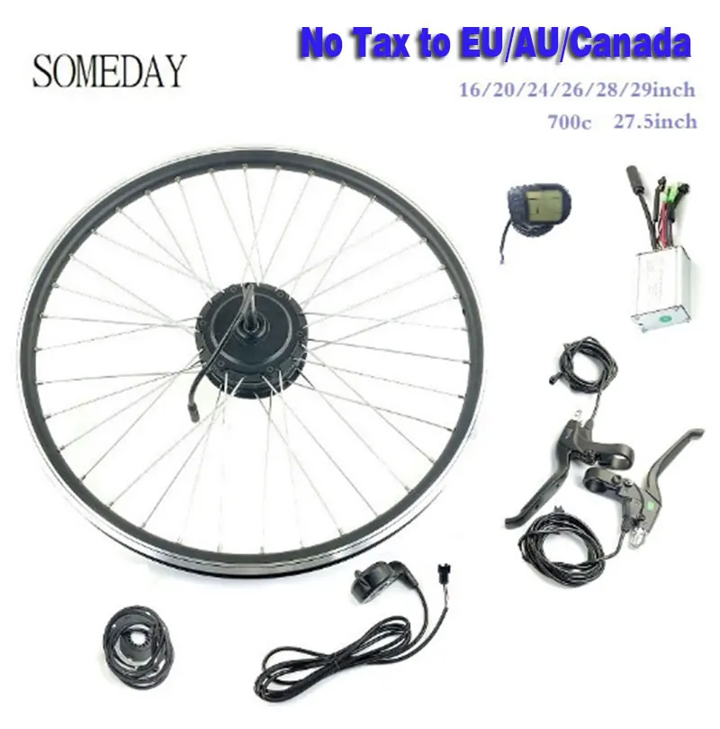Bestellen EINES TAGES E-bike Conversion Kit Mit LCD5 Display 16 20 24 26 27,5 28 29 700C 48V500W Hinten Drehen Hub Motor