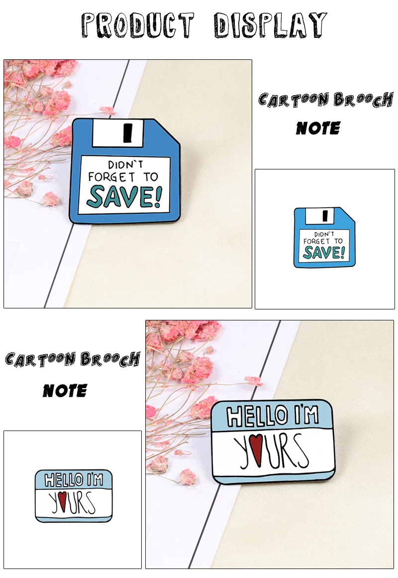 Cute Note Brooches Daily Plan Save Paper Memo Message Icon Lapel Enamel Pin Funny Cartoon Pins For Women Men Shirt Badge Jewelry