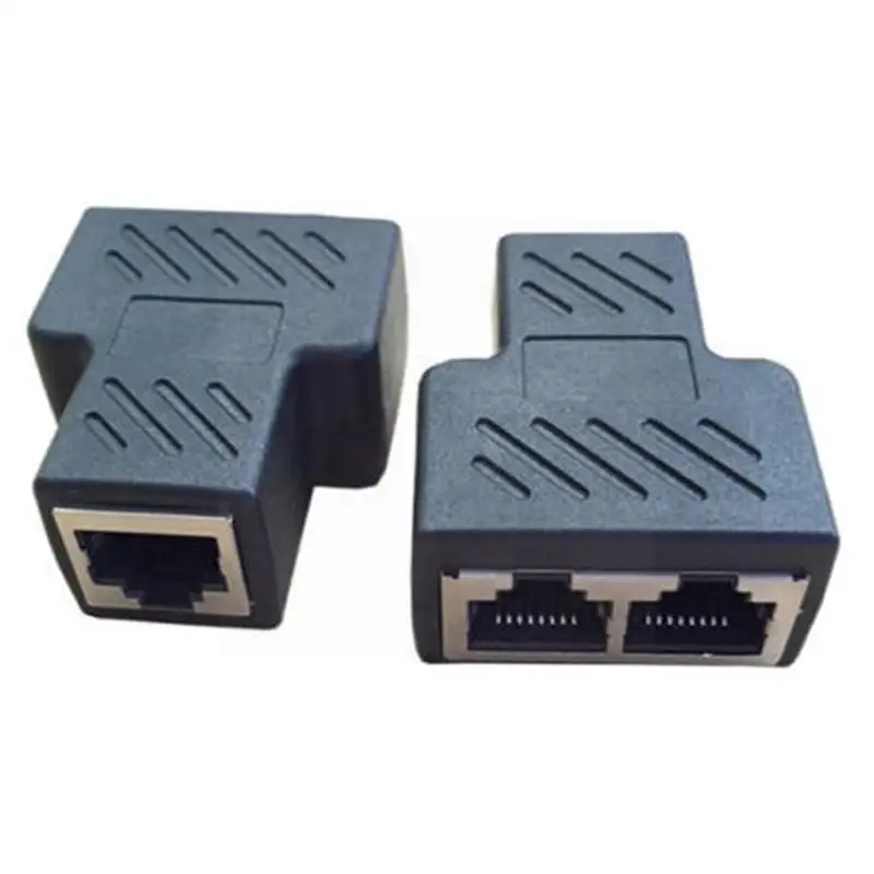 

1pc Rj45 Splitter Adapter 1 To 2 Dual Female Port 5/ Network Tool Ethernet Splitter Connections 6 Adapter Sockt Lan T9m8