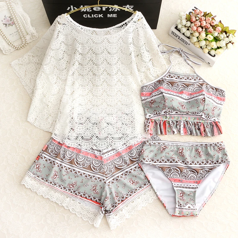 

Костюм STAERK, закрывающий живот, с тонкой грудью, консервативный южнокорейский купальник с горячим весенним запахом