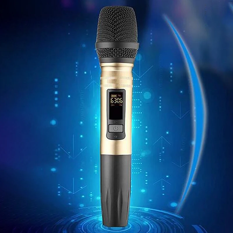 Горячая HG Ux2 Uhf Беспроводная микрофонная система ручной светодиодный микрофон