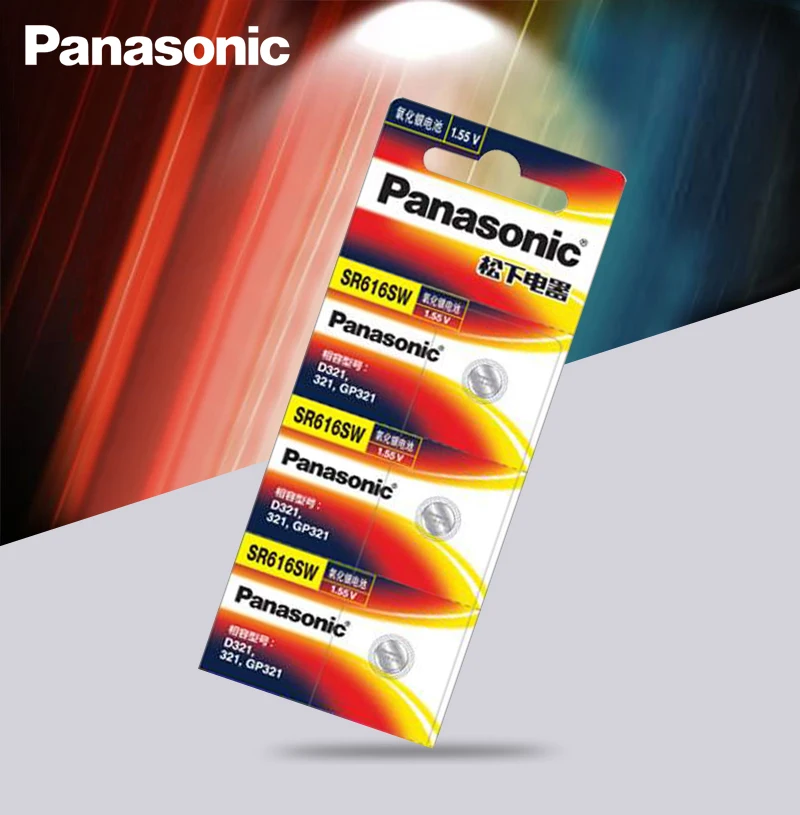 Panasonic оригинальный SR616SW 321 Серебряный оксид D321 GP321 1 55 V монетная батарея 6 8 мм *