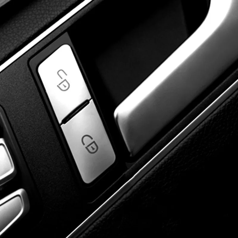 

4Pcs Car Door Unlock Buttons Sequins Decoration Cover Trim For Mercedes Benz Gla Cla Glk Gle Cls Ml Gl A B C E Class