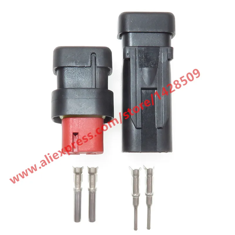 10 Sets 2 Pin Car Auto Camshaft Sensor Plug Female Male Waterproof Electrical Wiring Harness Connector For Cars Excavator | Обустройство
