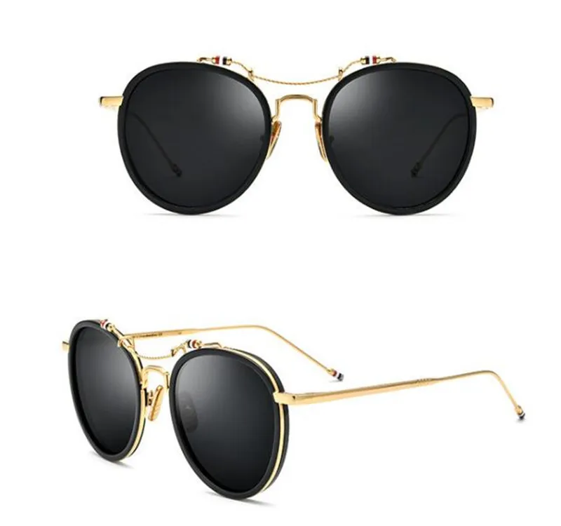 

Vintage Alloy Women Full Rim Polarized Sunglasses Frame High Quality Mirrored UV400 Goggle Round Driving Sun Glasses Men