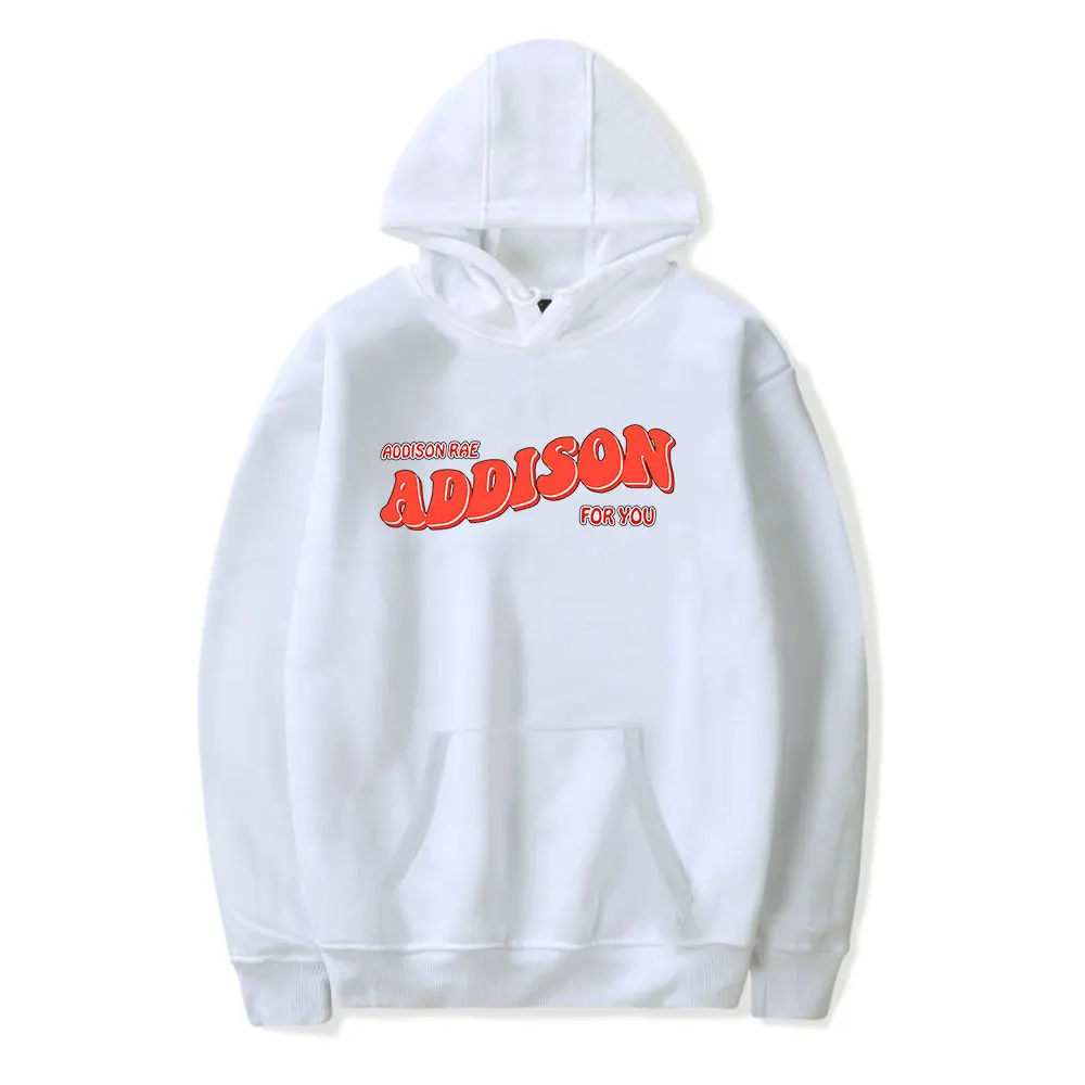 Новинка 2D модная уличная одежда Addison Rae Merch с длинным рукавом толстовки капюшоном