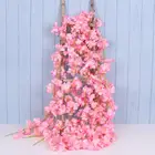 Искусственный цветок вишни свежий 135 цветок на стену искусственный шелк подвесная искусственная Роза лоза для свадьбы