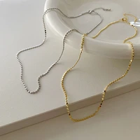 best friends gift pretty girls choker neck small dots 14k gold plated chain necklaces for women silver color brass jewelry 2020