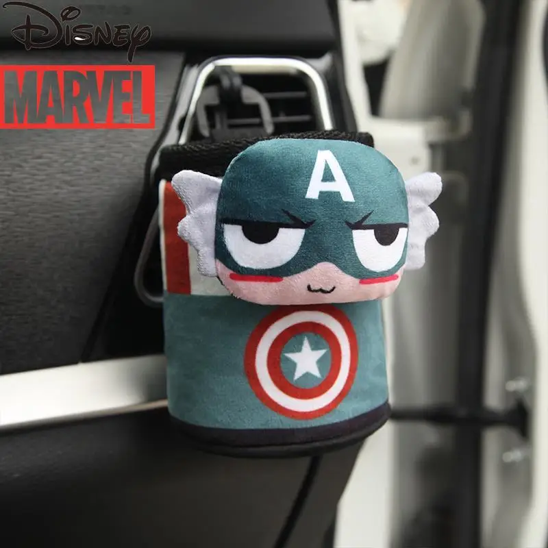 

Disney Marvel Cartoon Mobile Phone Bag Car Storage Box Creative Storage Barrel Car Air Conditioning Socket Storage Bag