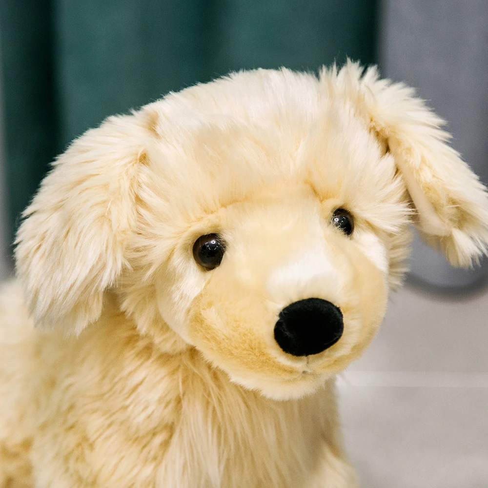 

Realistic Cute Puppy Plush Toy real-life Golden Retriever Lovely Ennly Dog Doll Stuffed Pet Animal Girl Boy birthday Gift