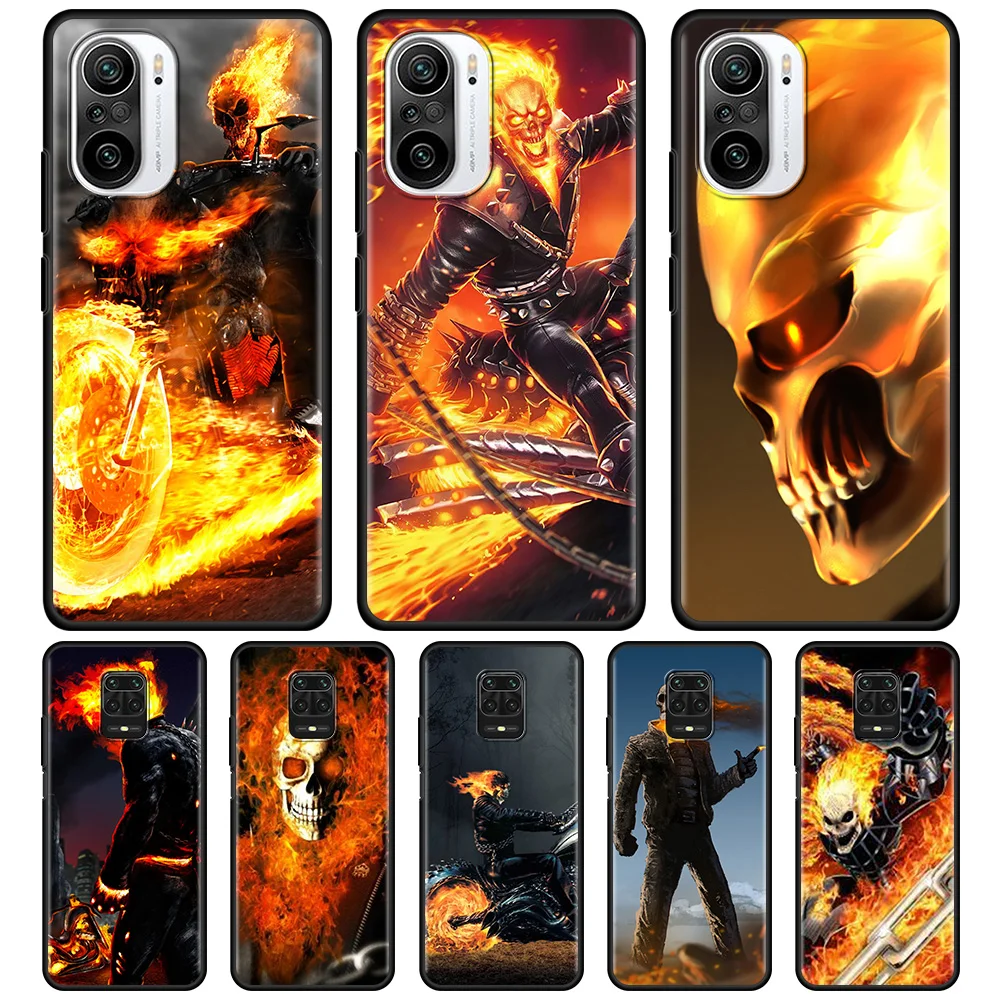 

Ghost Rider Phone Case For Xiaomi Redmi Note 10 9 8 Pro 9T 9S 8T 7 10lite for redmi 9 9C 9A 9T 8 8A 7 7A Fundas