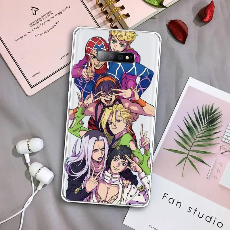 

Jojo Anime Bizarre Adventure Phone Case Transparent For Samsung Galaxy A71 A21s S8 S9 S10 plus note 20 ultra