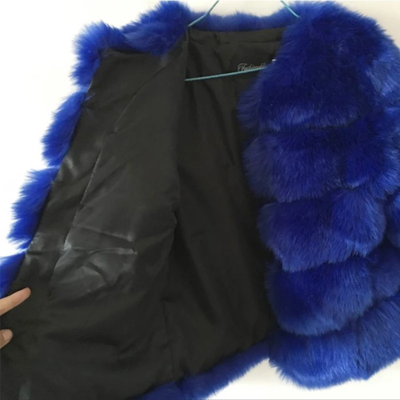S-3XL Женское пальто из лисьего меха зимнее модное серое пальто из искусственного меха элегантная Толстая Теплая Верхняя одежда куртка из искусственного меха черный розовый PC148