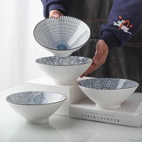 japanese large bowl instant noodles bowl creative net red tableware soup bowl ceramic ramen bowl household hat bowl rice bowl