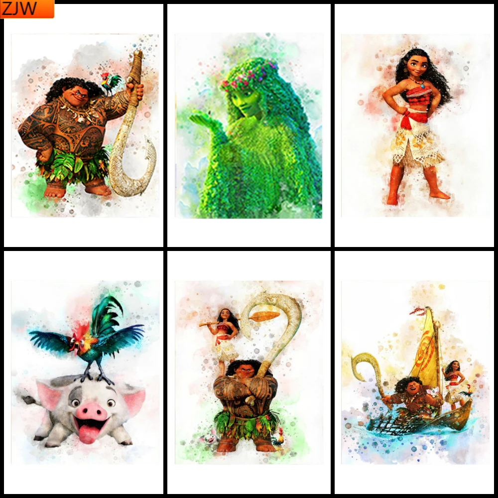 

Disney Moana Diamond Mosaic Diamond Painting Diamond Inlaid DIY Full Diamond Embroidery Living Room Home Decor