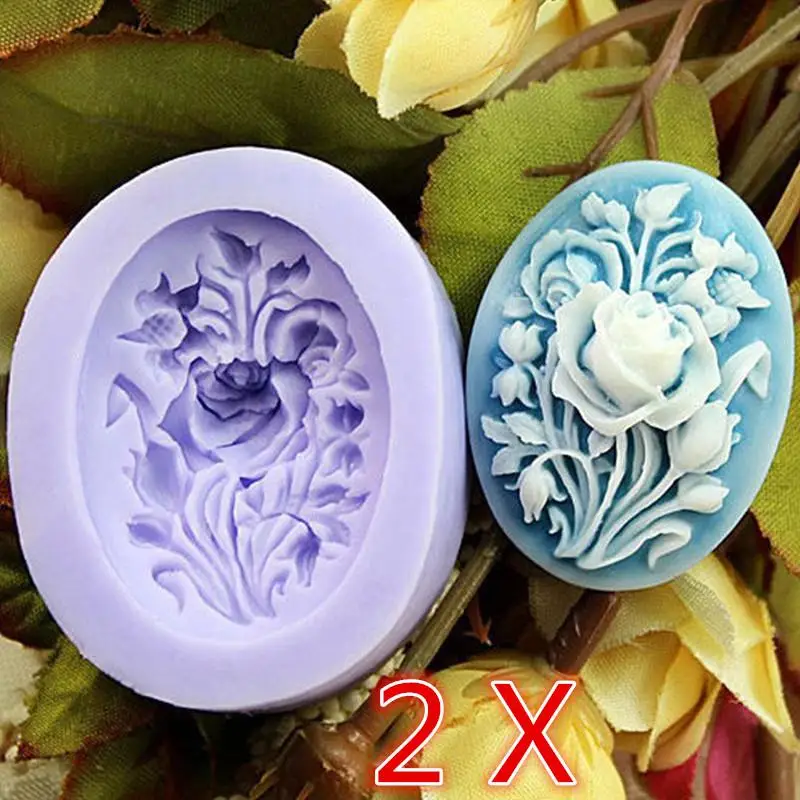 Силиконовые 3D Роза цветок плесень торт с помадной глазурью поделки из сахара