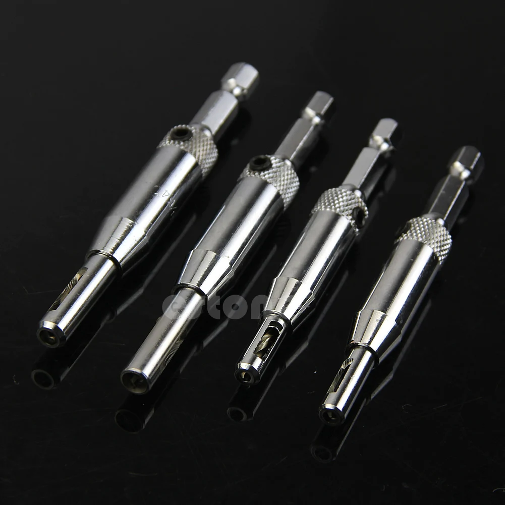 

4pcs Self Centering Hinge Drill Bits tools Door Cabinet 5/64" 7/64" 9/64" 11/64"