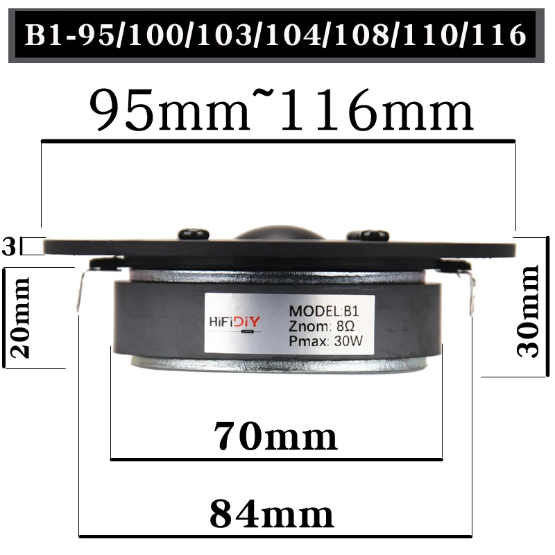 HIFIDIY LIVE 4 ~ 5 дюйма твитер Динамик блок черный Шелковый Мембрана 4/8OHM 30 Вт ATreble