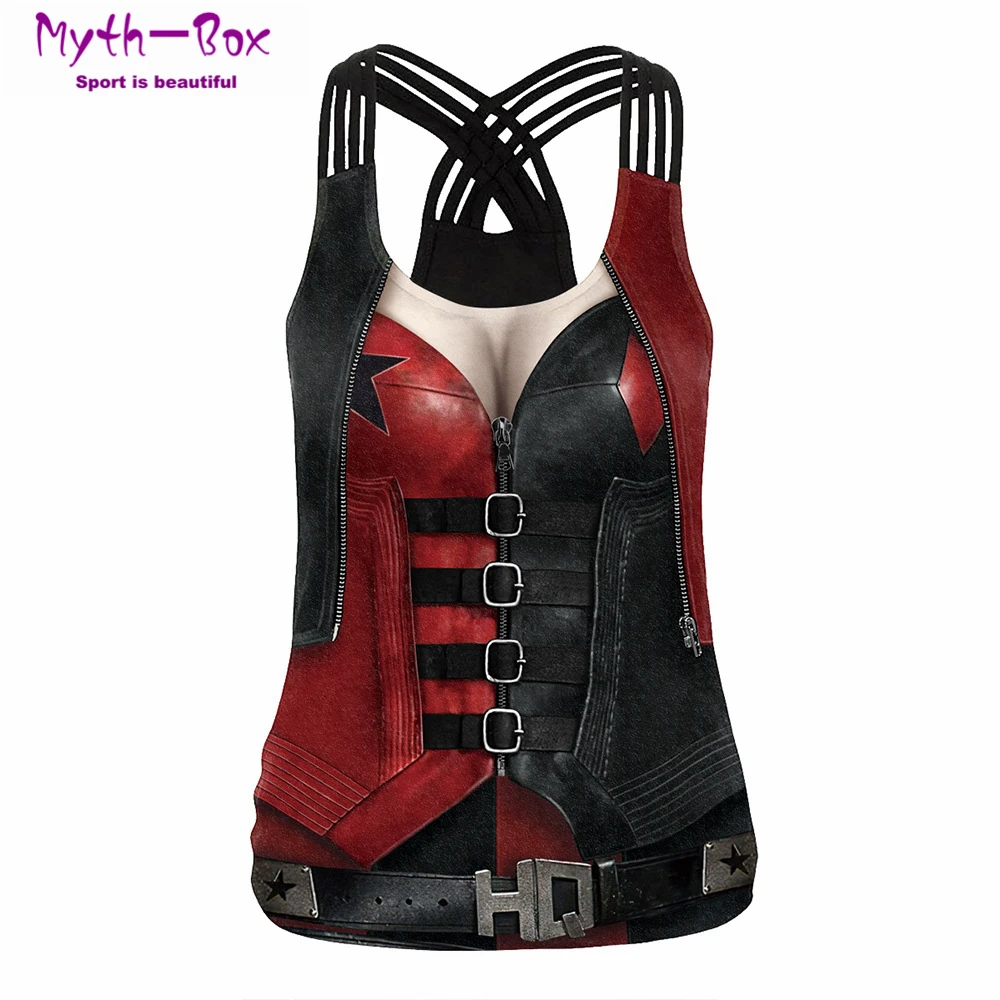 Women Sport Vest Superhero 3D Print Running Sleeveless Shirts Elastic Yoga Tops Quick Dry Undershirt Gym Fitness Tank Top Female