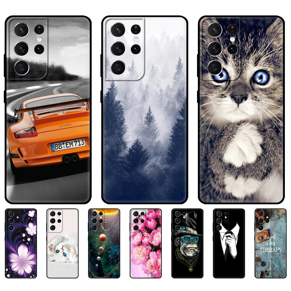 

For Samsung Galaxy S21 | S21+ | S21 Ultra FE 5G Case Back For Samsung S21 plus Phone Cover GalaxyS21 S 21 Silicon black tpu case