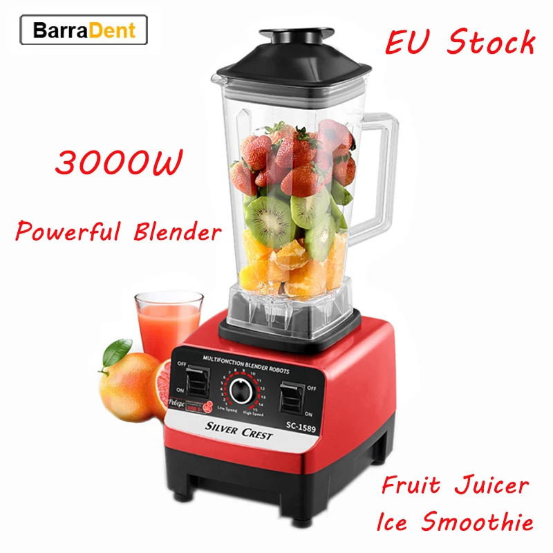 

3000W Powerful Blender High Speed Blenders Food Mixer 2L Fruit Juicer Ice Avocado Smoothie Milkshake Bar Wall Breaking Machine