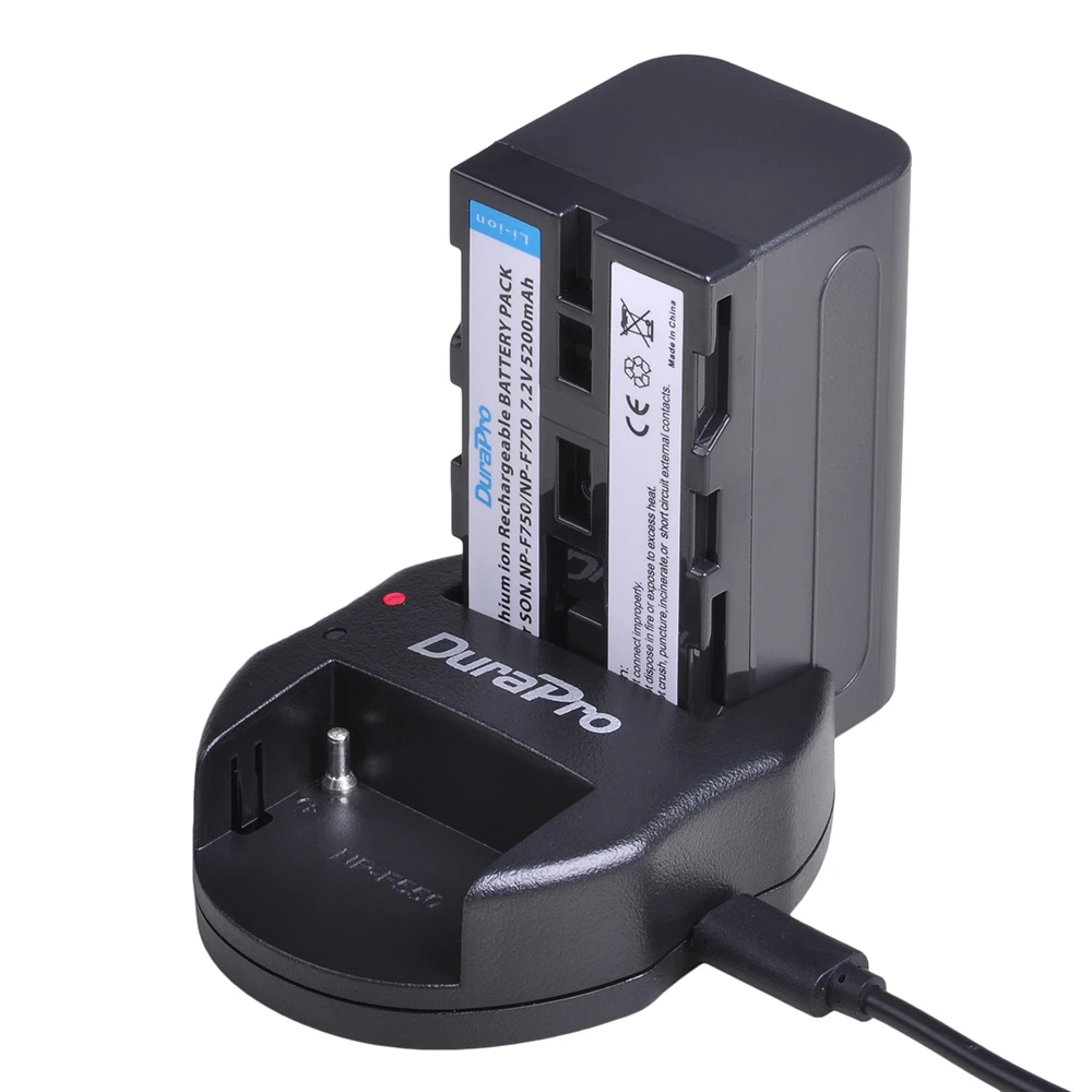 4 шт. 5200 мАч NP-F750 NP-F770 аккумуляторная батарея + USB двойное зарядное устройство для