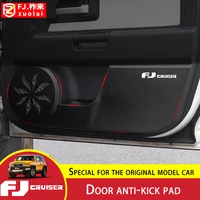 for toyota fj cruiser door anti kick protection leather sticker thicken door anti scratch interior decoration accessories
